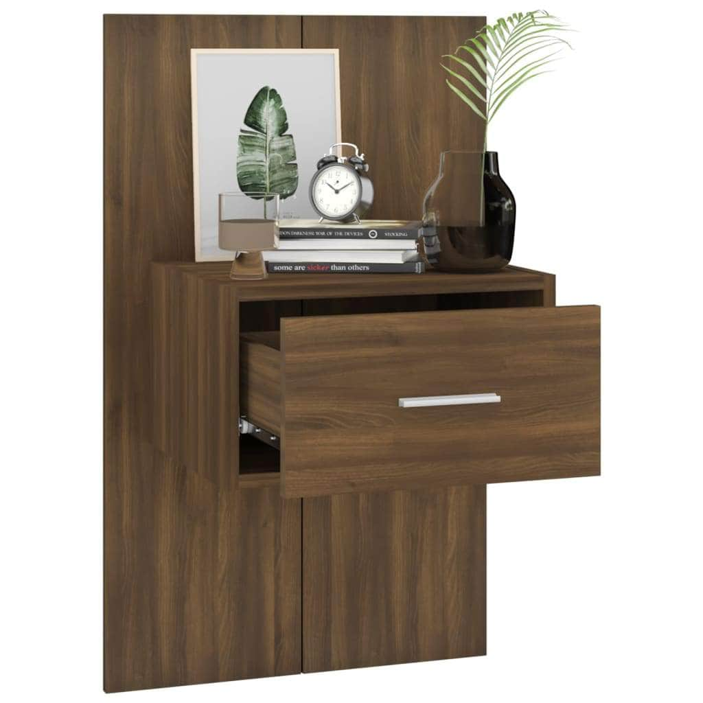 Wall Bedside Cabinets Engineered Wood