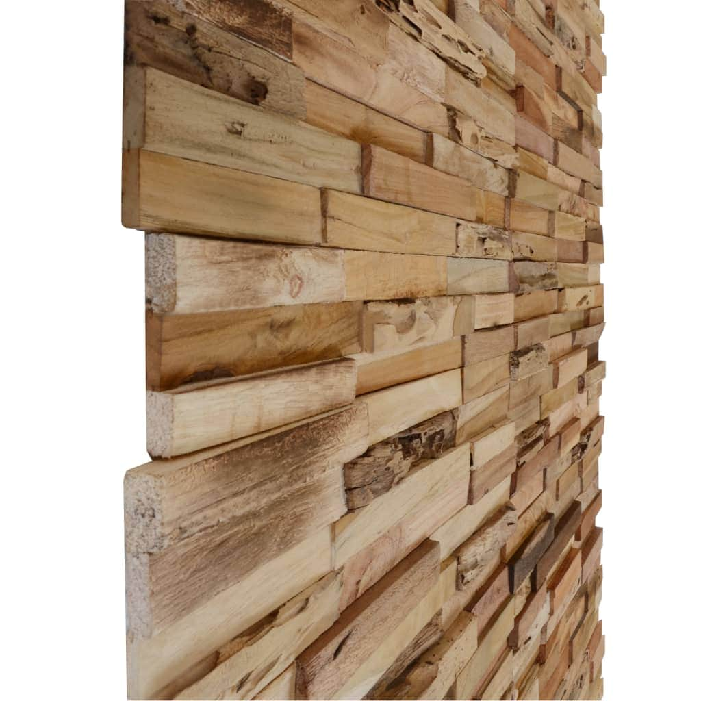 Wall Cladding Panels 10 pcs  Recycled Teak Wood