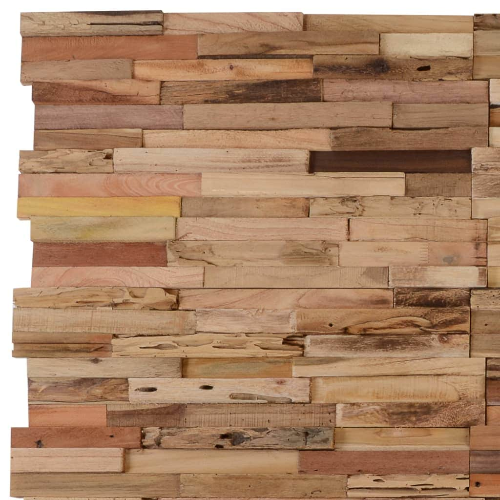 Wall Cladding Panels 10 pcs  Recycled Teak Wood