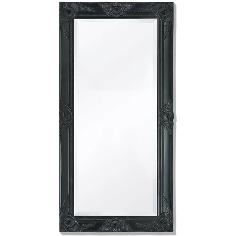 Wall Mirror  Baroque Style Black