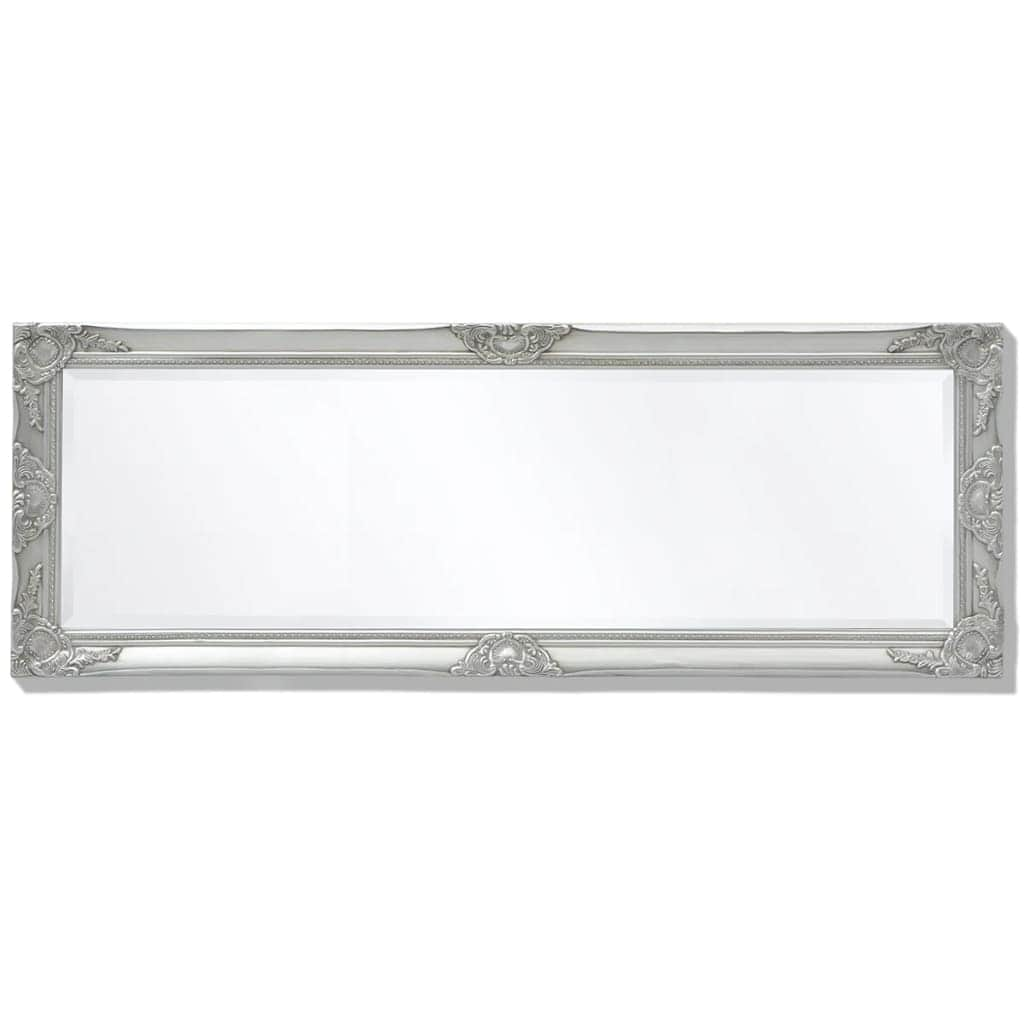 Wall Mirror Baroque Style  Silver