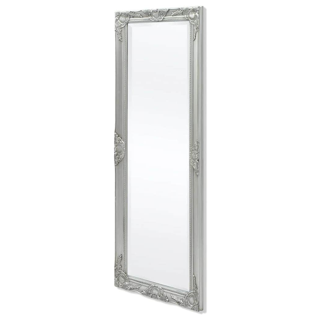 Wall Mirror Baroque Style  Silver