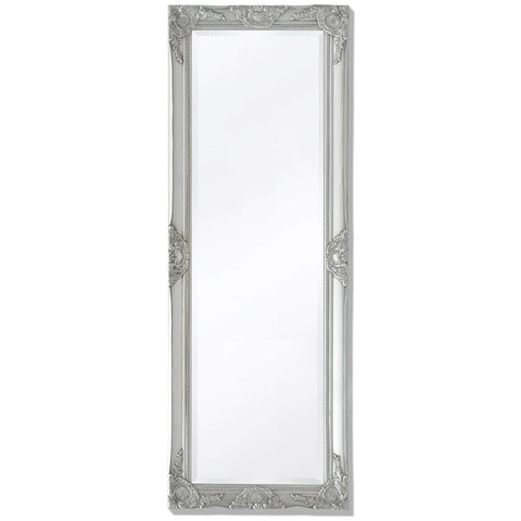 Wall Mirror Baroque Style  Silver