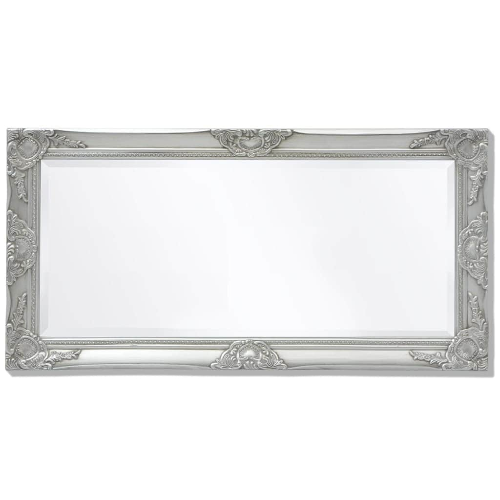 Wall Mirror Baroque  Style  Silver