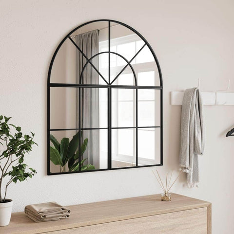 Wall Mirror Black Arch Iron