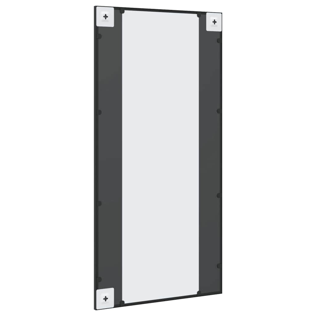 Wall Mirror Black Rectangle Iron