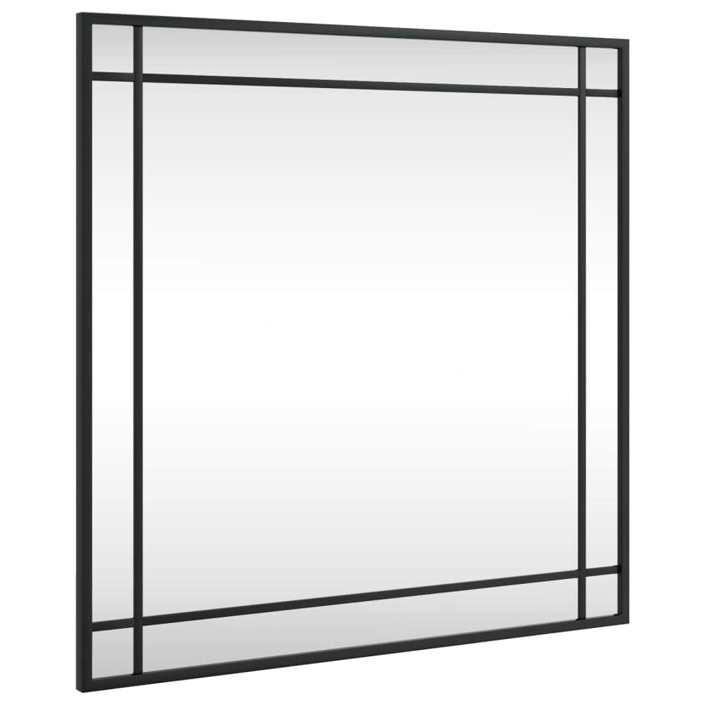 Wall Mirror Black Square Iron