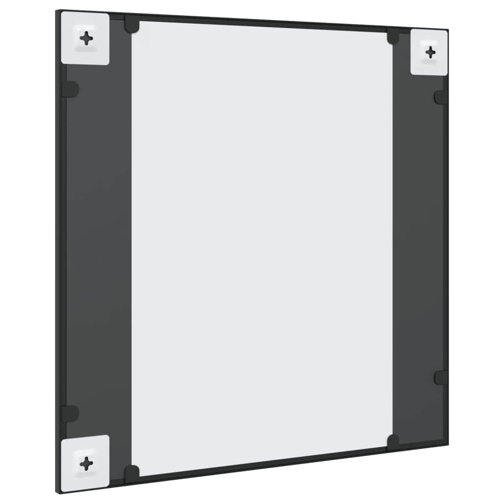 Wall Mirror Black Square Iron