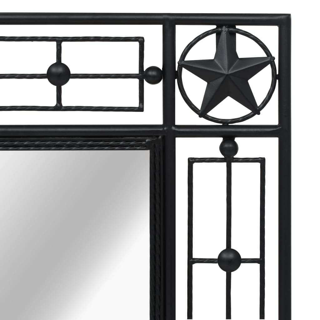 Wall Mirror  durable Rectangular Black