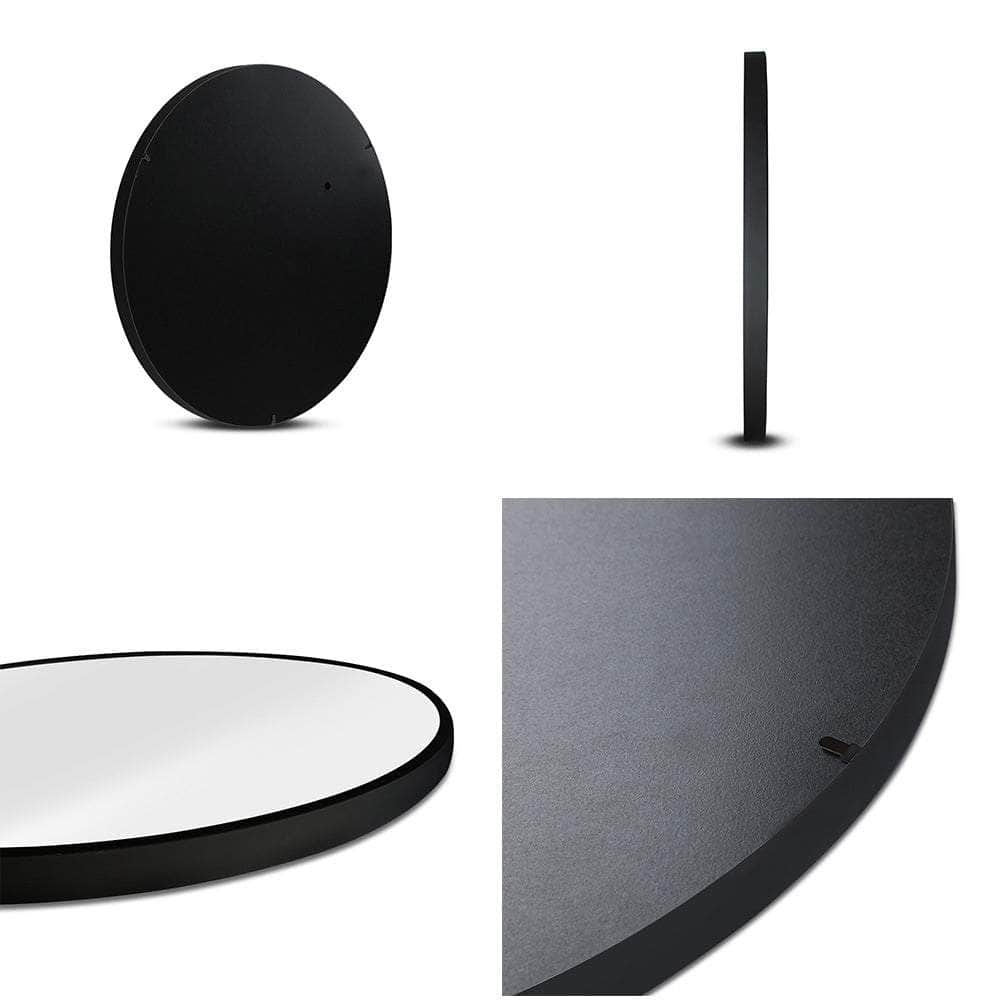 Wall Mirror Makeup 70Cm Home Decor Framed Mirrors Bathroom Round Black