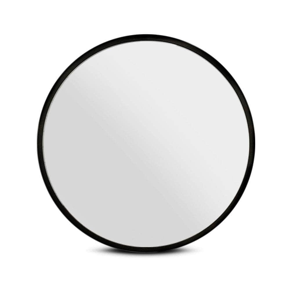 Wall Mirror Makeup 80Cm Home Decor Framed Mirrors Bathroom Round Black