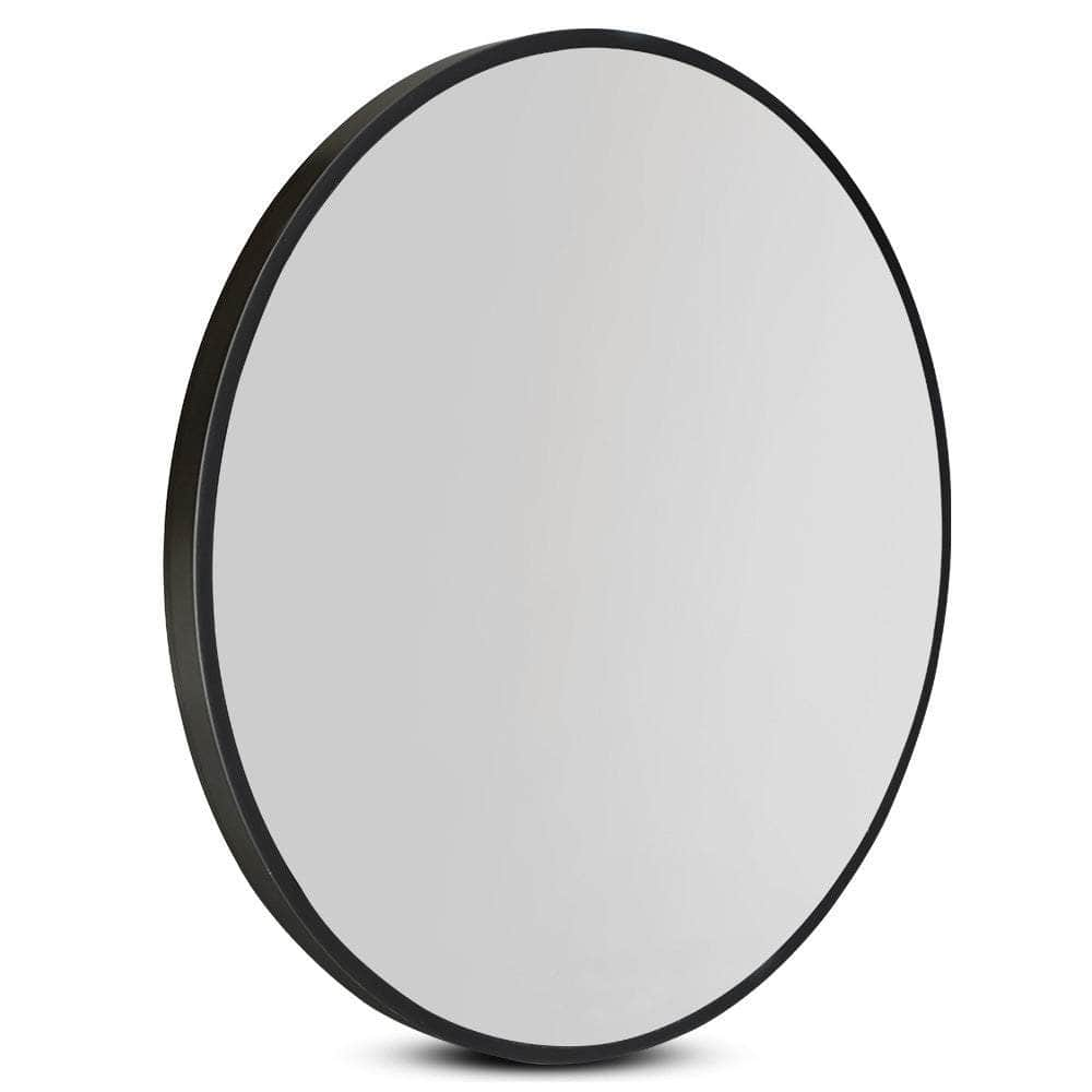 Wall Mirror Makeup 80Cm Home Decor Framed Mirrors Bathroom Round Black