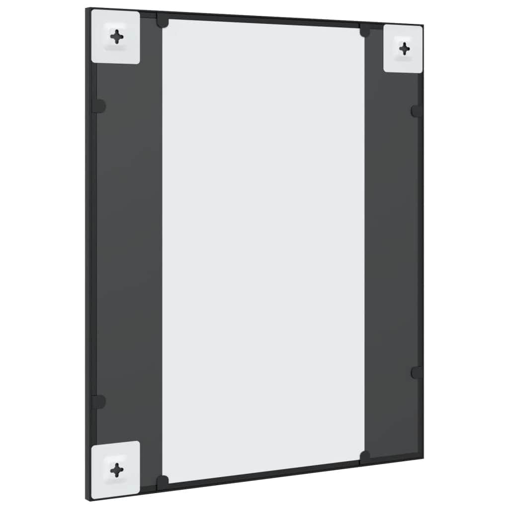 Wall Mirror Rectangle Iron Black