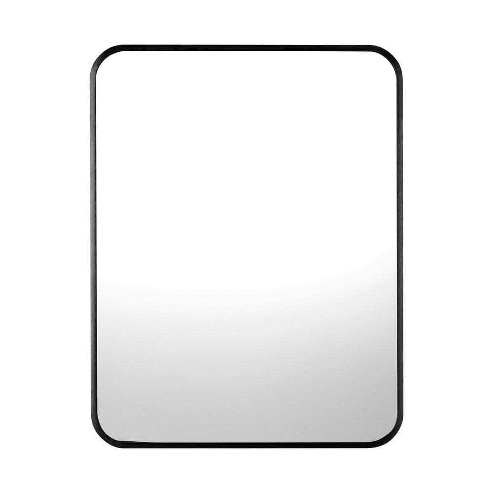 Wall Mirrors Black Metal Frame 65x50cm Rectangle