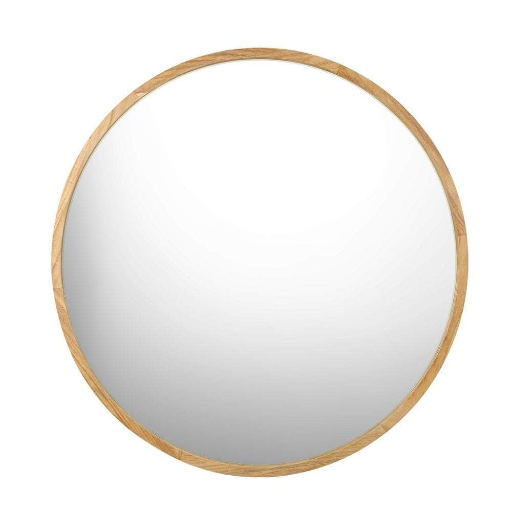 Wall Mirrors Round 50/60/70/80 cm Black/Gold/Wooden Set of 2