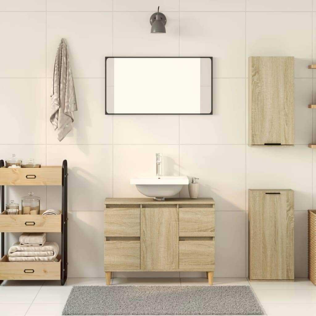 Wall-mounted Bathroom Cabinet Sonoma Oak