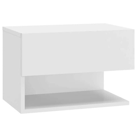 Wall-mounted Bedside Cabinet High Gloss White