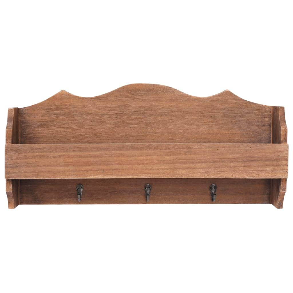 Wall Mounted Coat Rack Brown