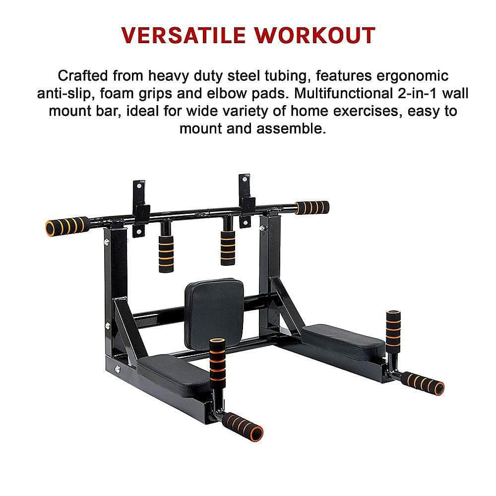 Wall Mounted Power Station for Pull Up, Dips & Knee Raise