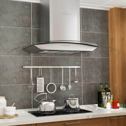 Wall Mounted Range Hood 90 cm Stainless Steel 756 mÃ‚Â³/h LED