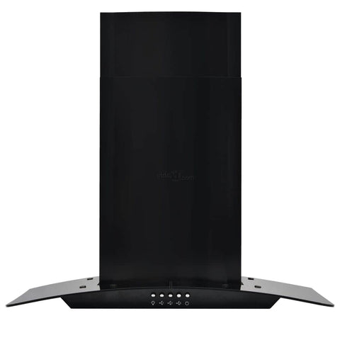 Wall Mounted Range Hood Stainless Steel 756 mÃ‚Â³/h 60 cm Black