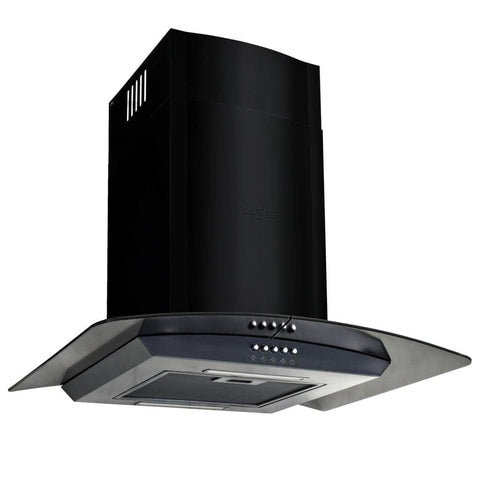 Wall Mounted Range Hood Stainless Steel 756 mÃ‚Â³/h 60 cm Black