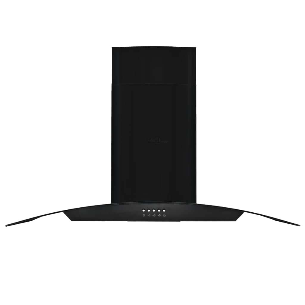 Wall Mounted Range Hood Stainless Steel 756 mÃ‚Â³/h 90 cm Black