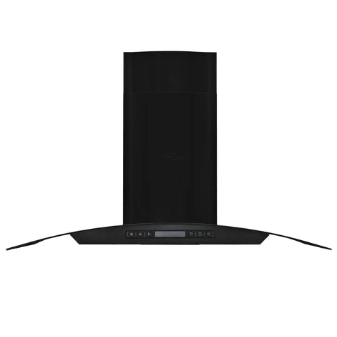 Wall Mounted Range Hood Stainless Steel 756 mÂ³/h 90 cm Black