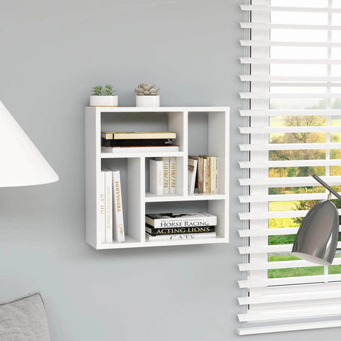 Wall Shelf White Engineered Wood