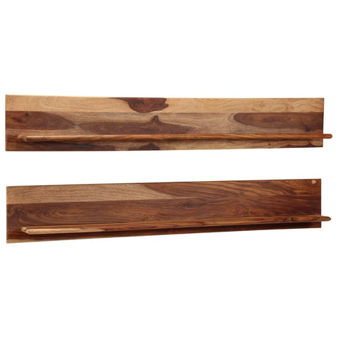 Wall Shelves 2 pcs  Solid Sheesham Wood