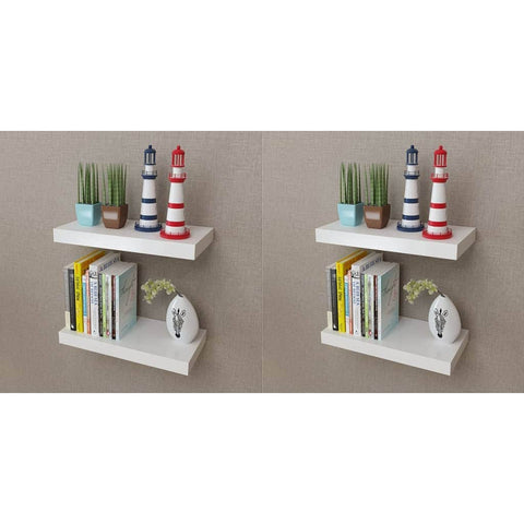 Wall Shelves 4 pcs White 40 cm