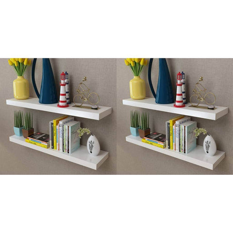 Wall Shelves 4 pcs White 80 cm