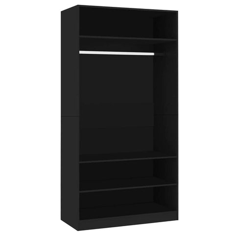 Wardrobe Black Chipboard