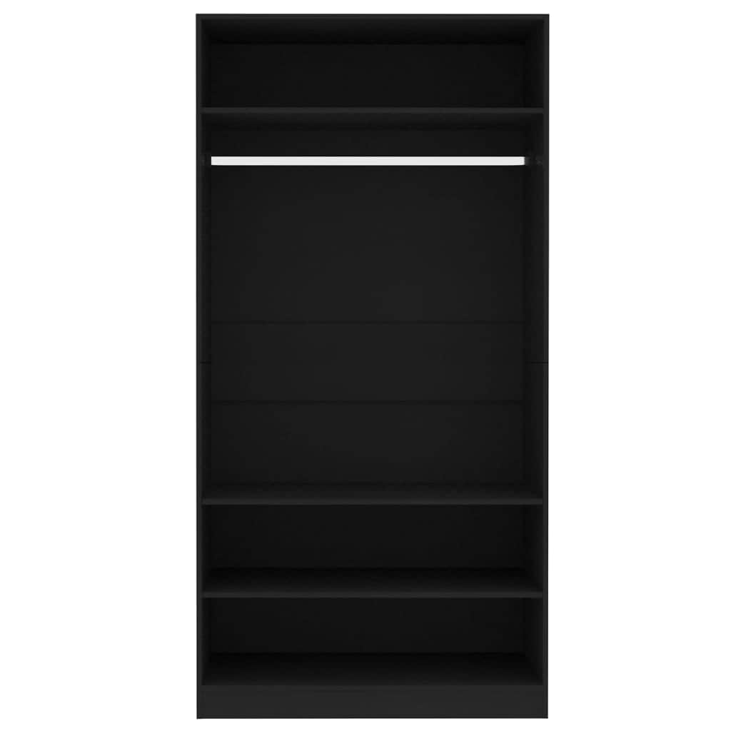 Wardrobe Black Chipboard