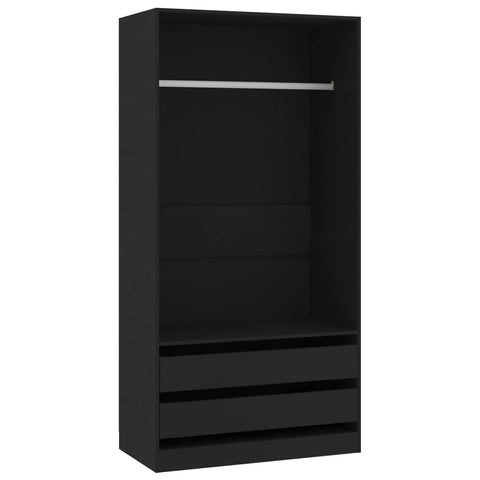 Wardrobe Black - Chipboard