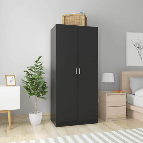 Wardrobe Black -Chipboard