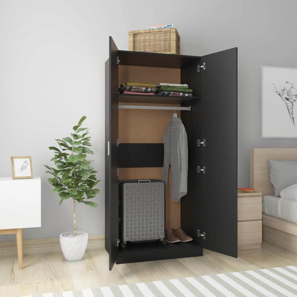 Wardrobe Black -Chipboard