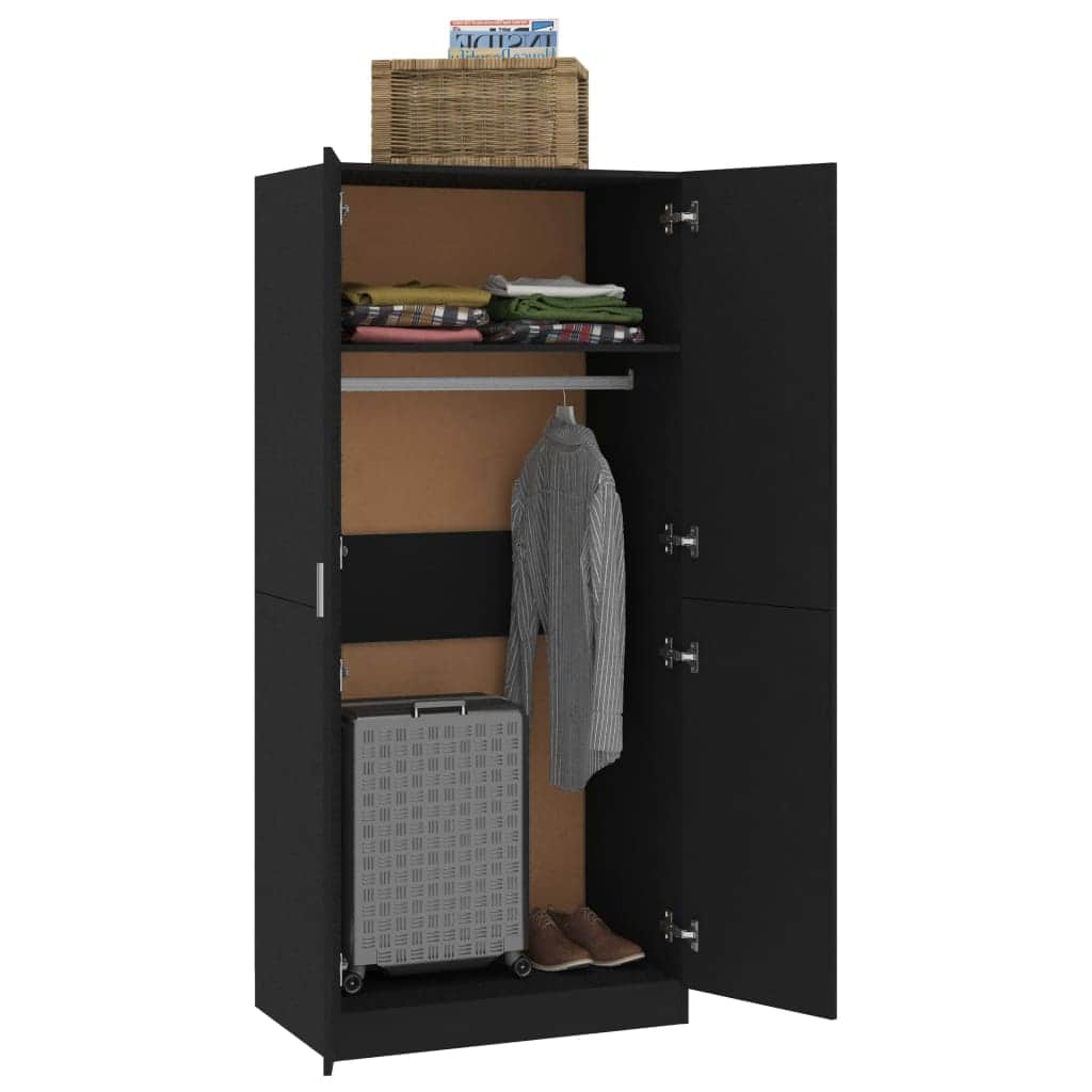 Wardrobe Black -Chipboard