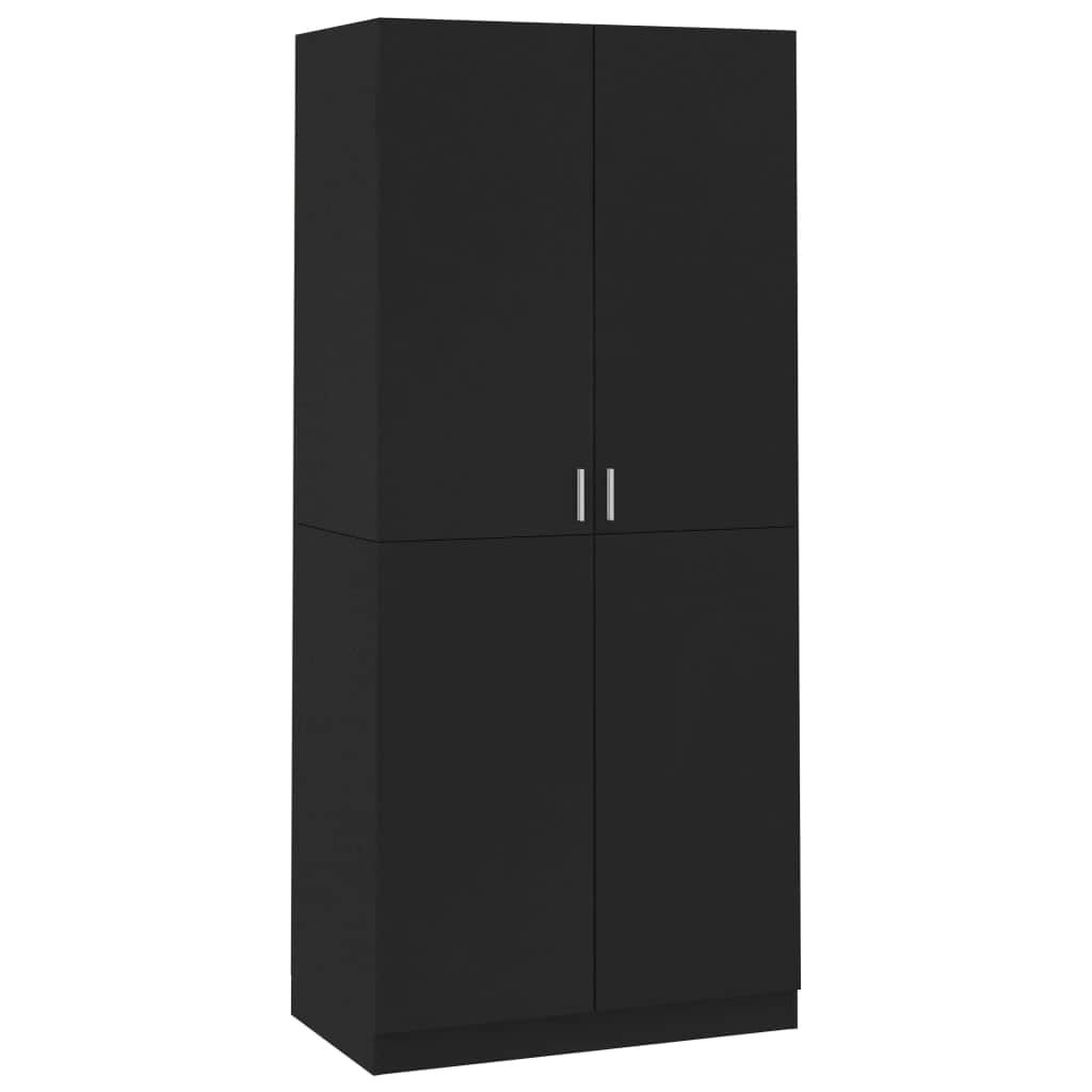 Wardrobe Black-Chipboard