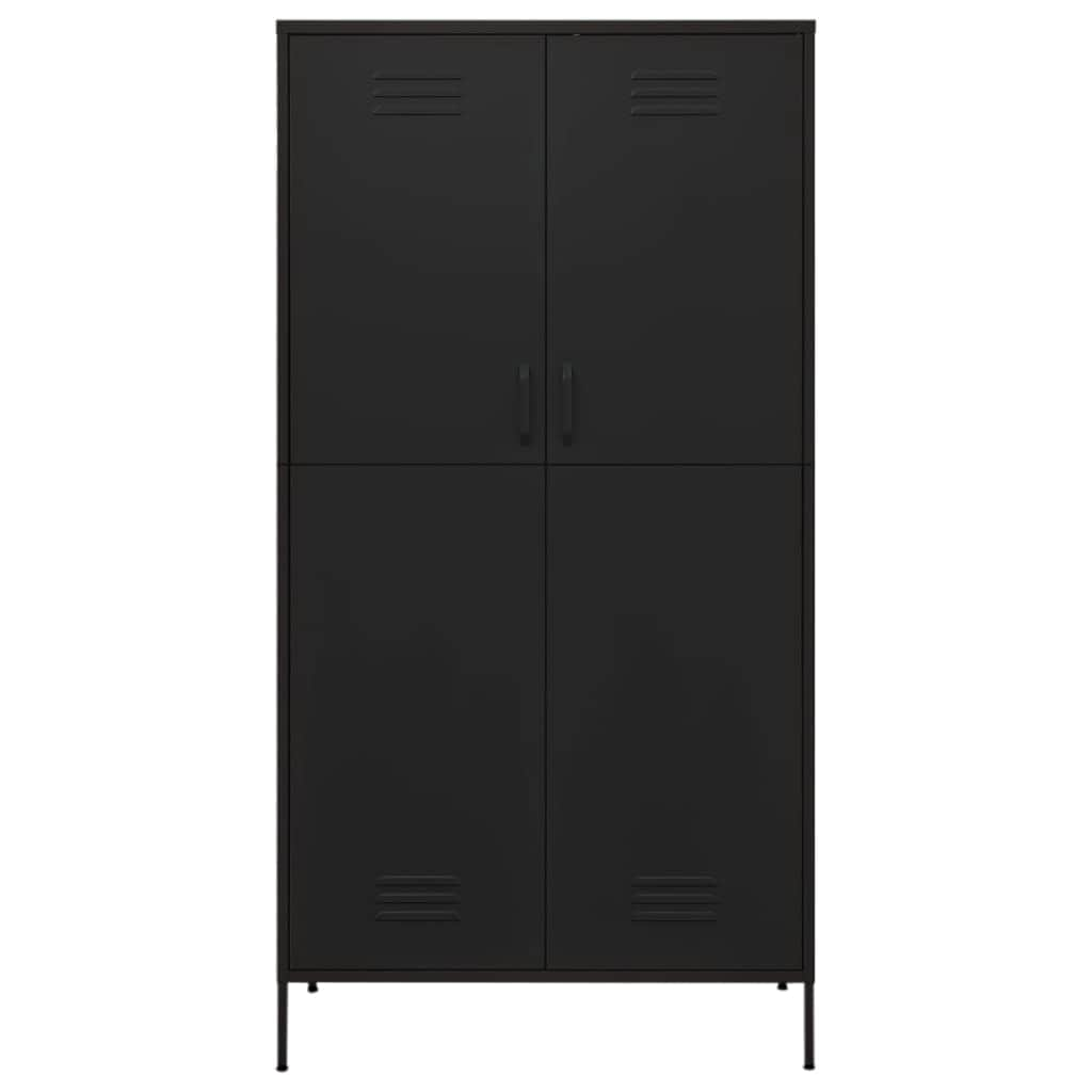 Wardrobe Black Steel