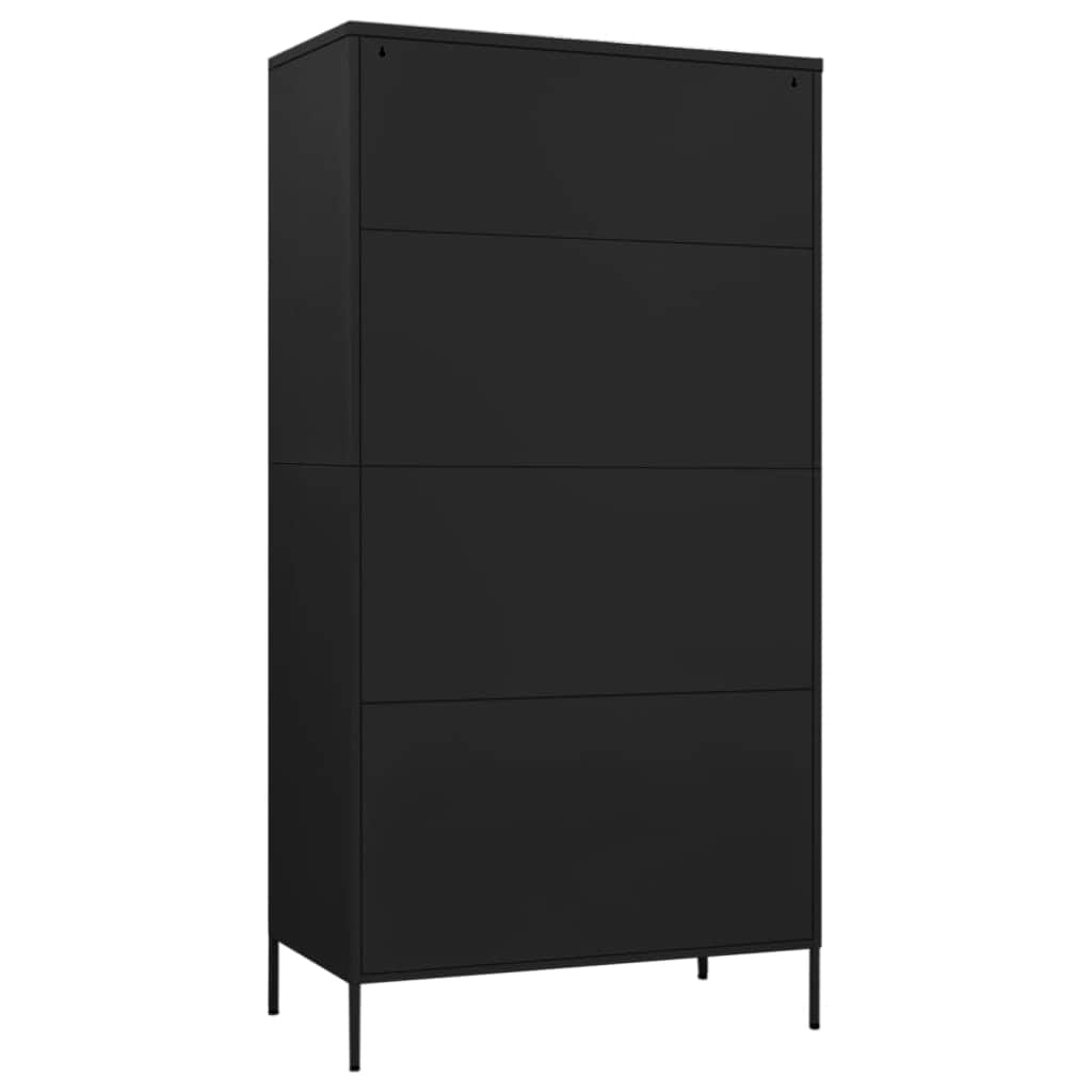 Wardrobe Black Steel