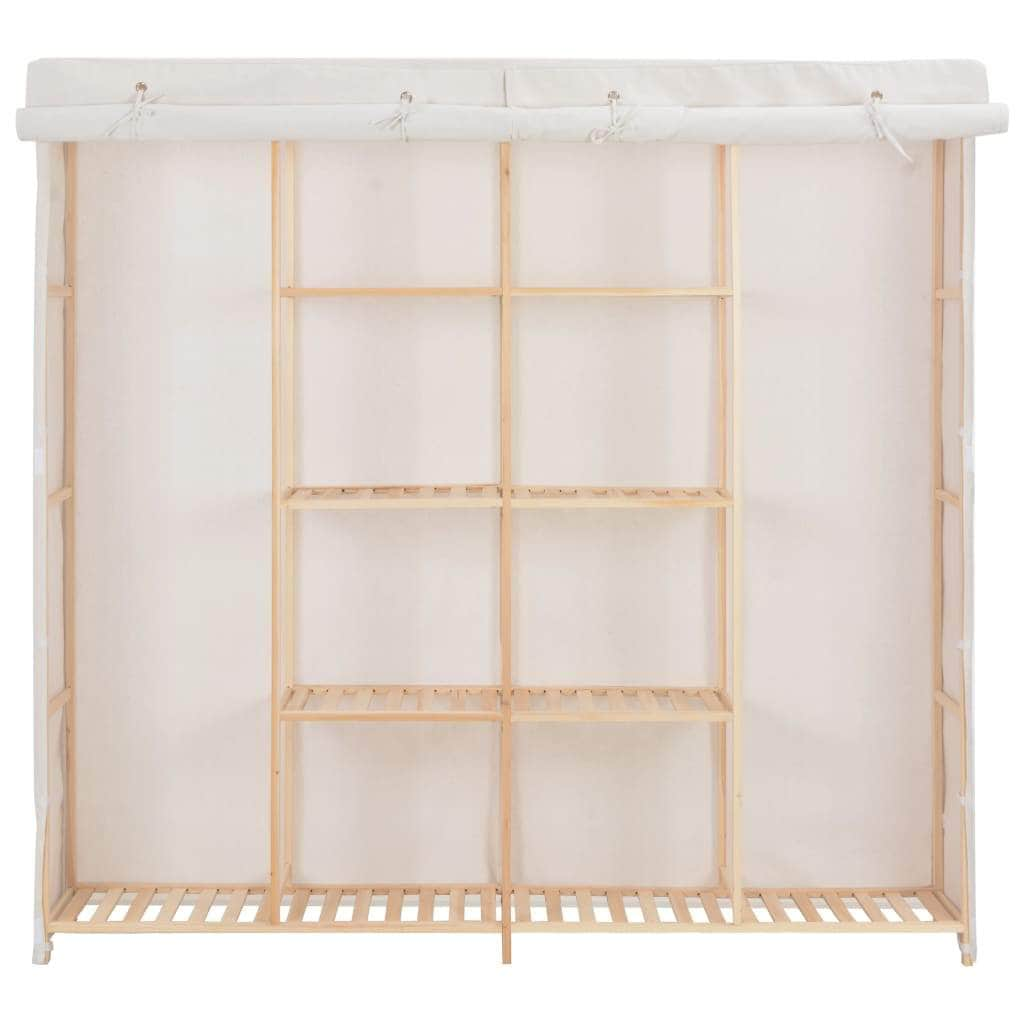 Wardrobe Clothes Storage White Fabric