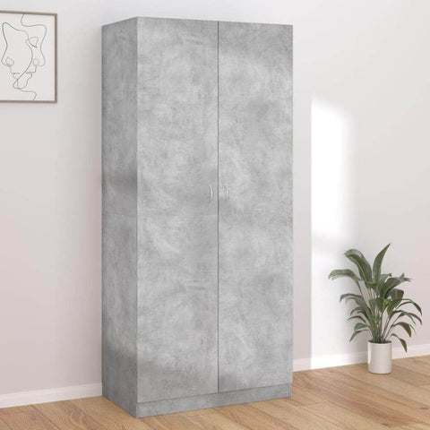 Wardrobe Concrete Grey  Chipboard