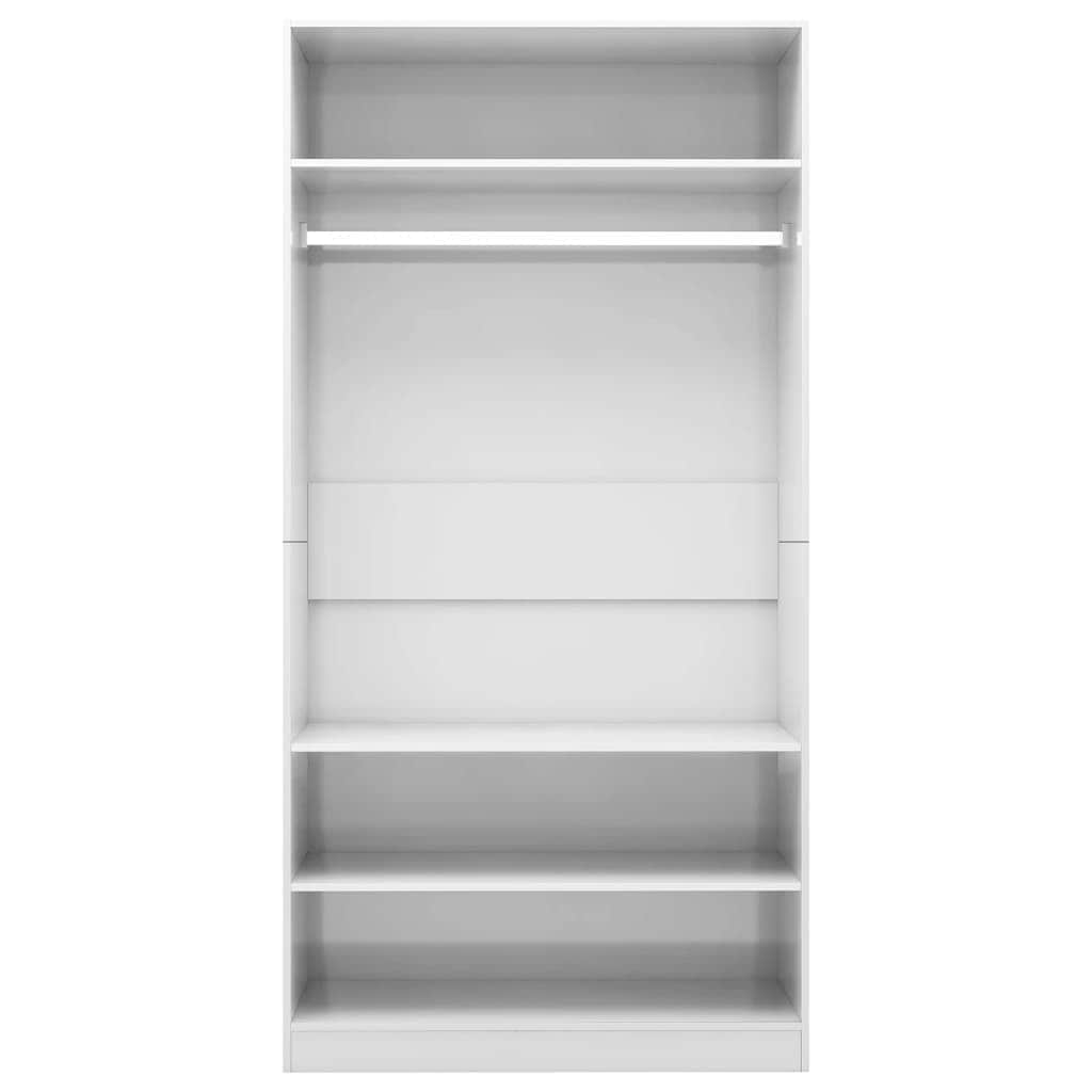 Wardrobe High Gloss White Chipboard