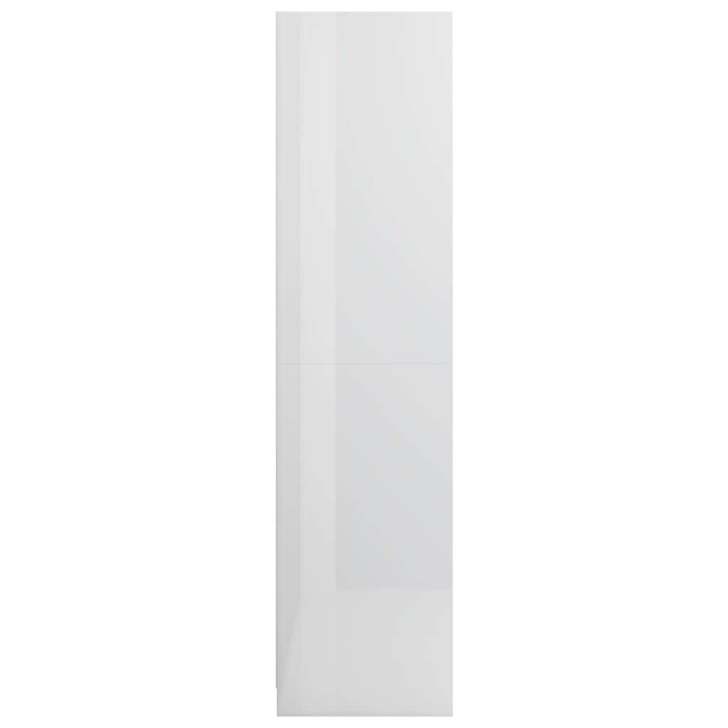 Wardrobe High Gloss White-Chipboard