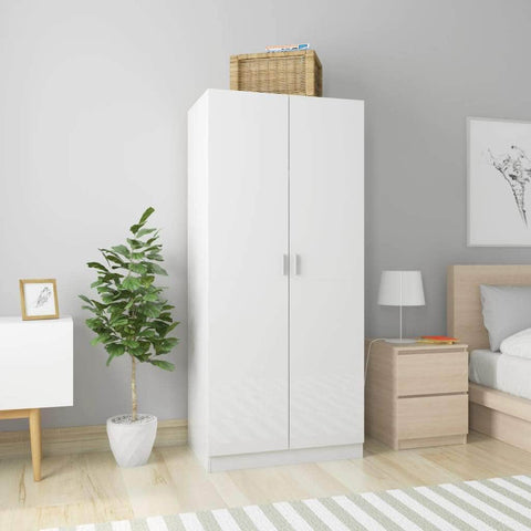 Wardrobe High Gloss White - Chipboard