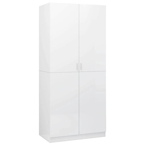 Wardrobe High Gloss White - Chipboard