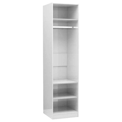 Wardrobe High Gloss  White Chipboard