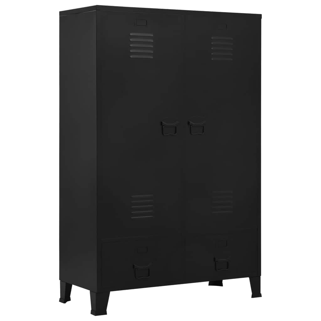 Wardrobe Industrial Black Steel