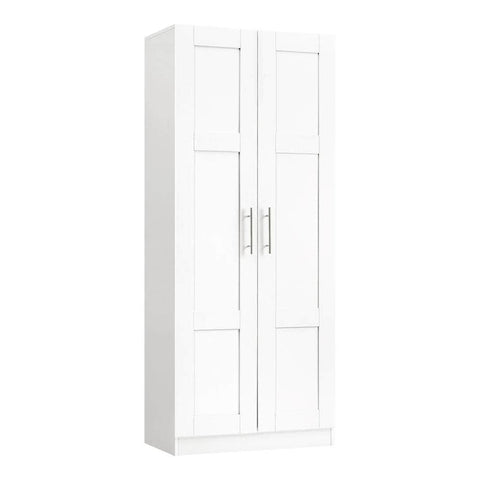 Wardrobe Large 2 Doors 4 Shelves White